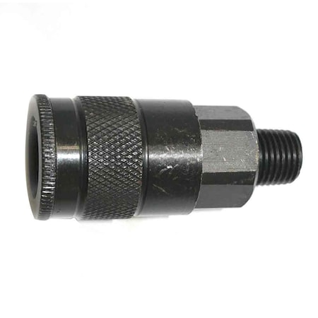 Interstate Pneumatics 3/8 Inch Automotive Steel Coupler x 1/4 Inch Male NPT, PK 50 CA641-50K